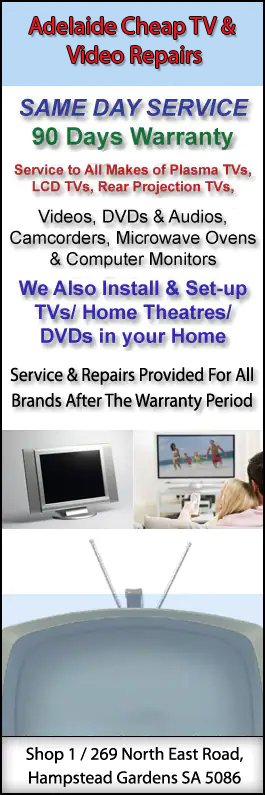 Adelaide Cheap TV & Video Repairs