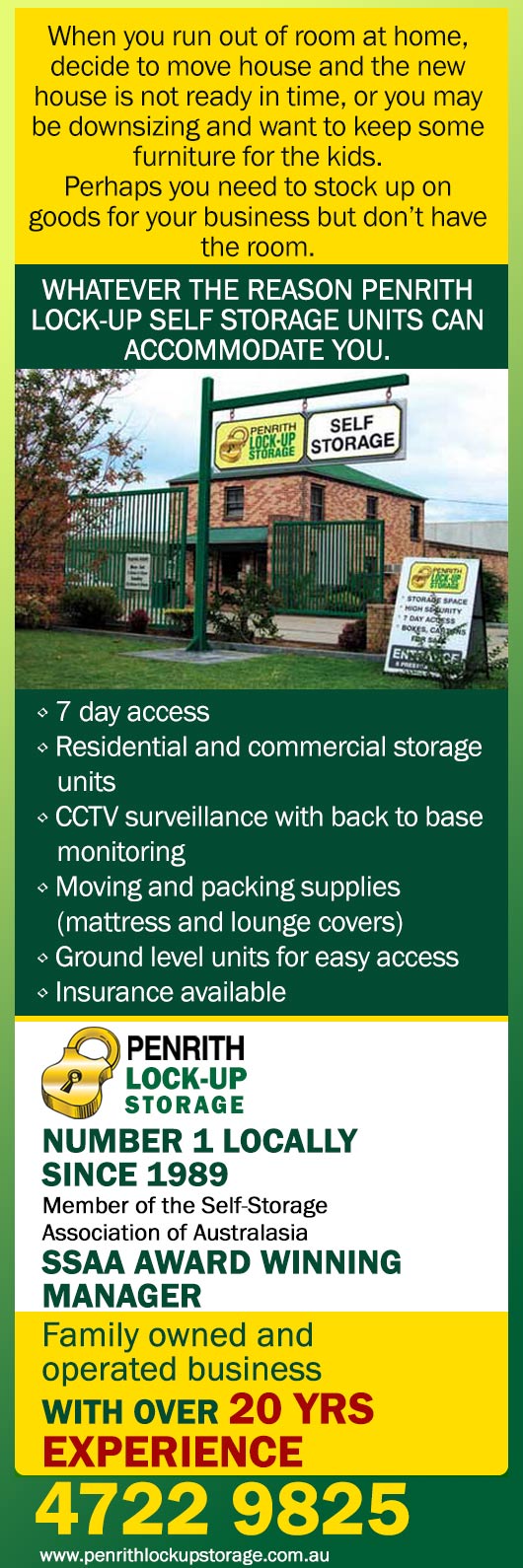Penrith Lock Up Storage