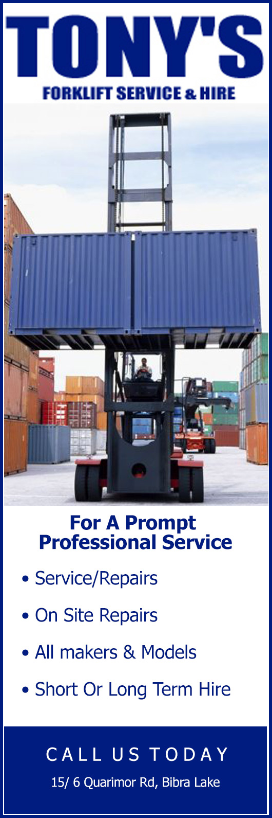 Tony's Forklift Hire & Service