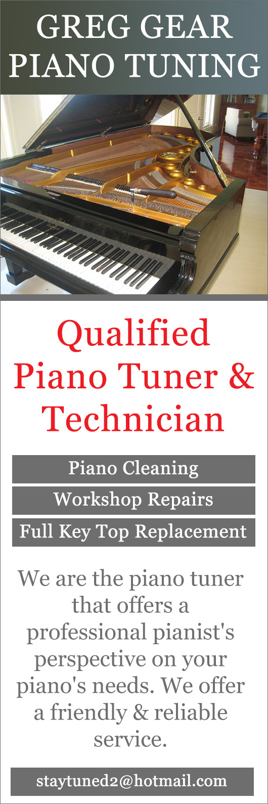 Greg Gear Piano Tuning