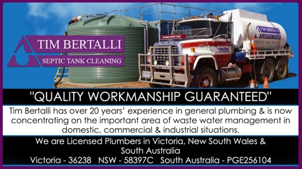 Tim Bertalli Septic Tank Cleaning Hero Image