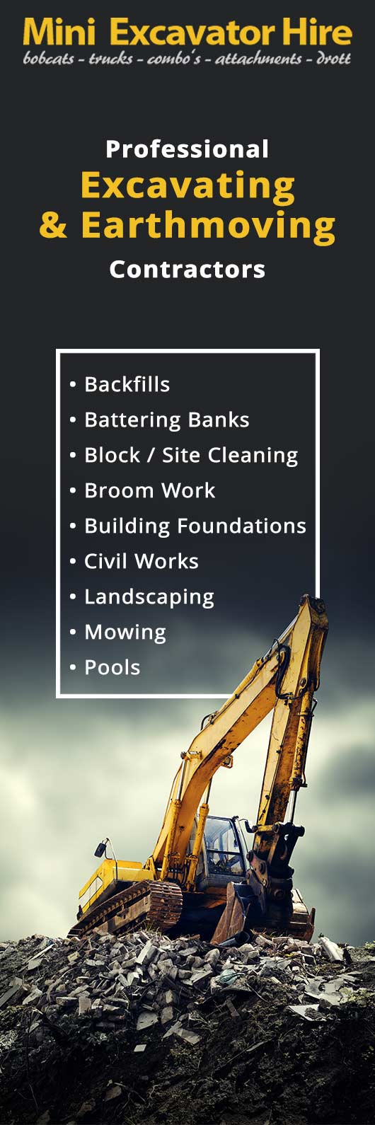 Sunshine Coast Mini Excavator Hire
