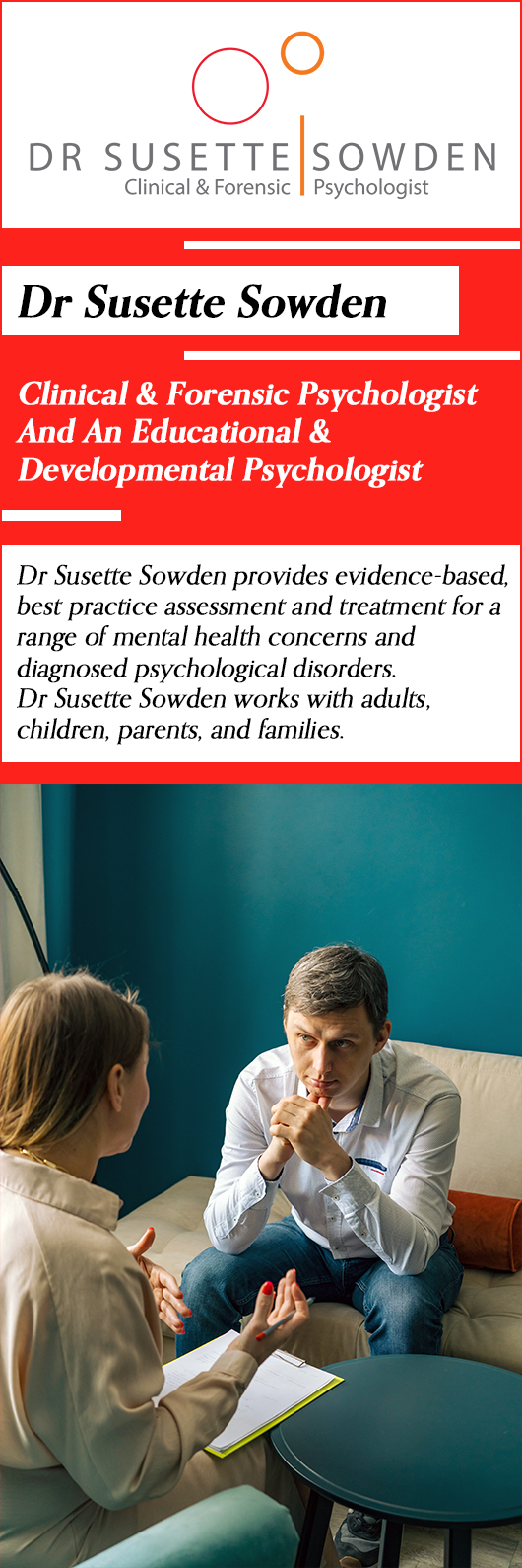 Dr Susette Sowden Clinical & Forensic Psychologist