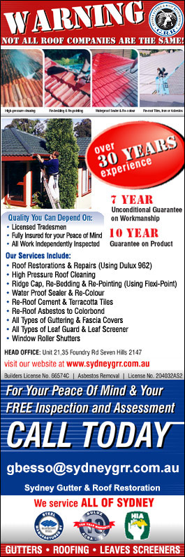 Sydney Gutter & Roof Restoration