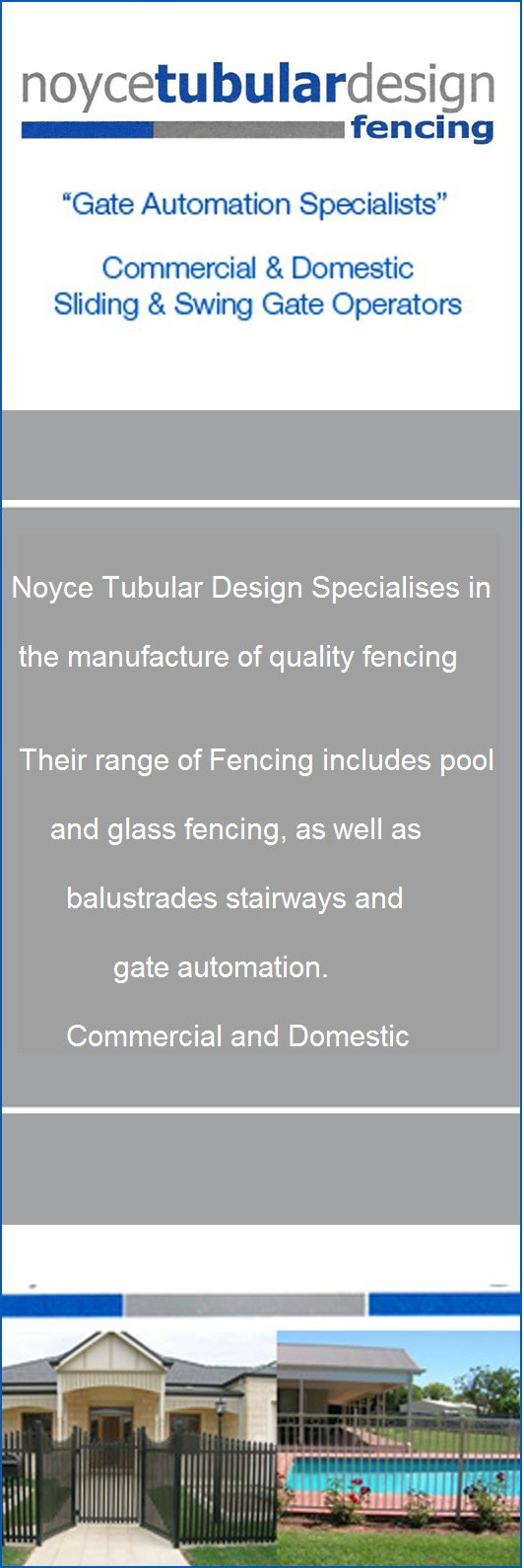 Noyce Tubular Design Fencing