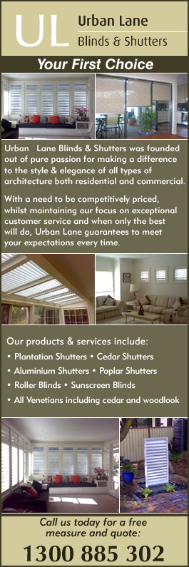 Urban Lane Blinds & Shutters