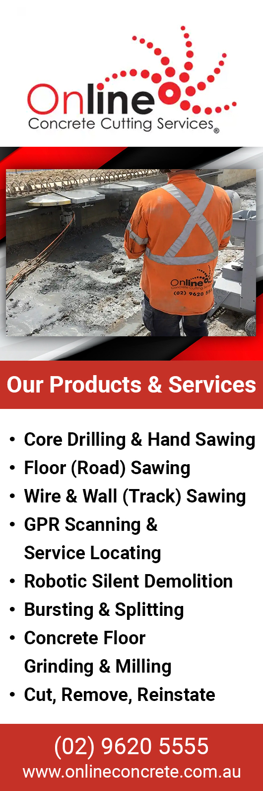 Online Concrete Cutting Services