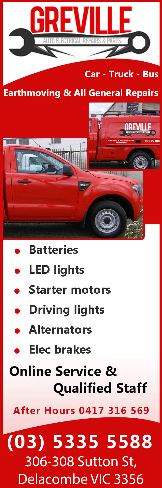 Greville Auto Electrical Repairs & Parts