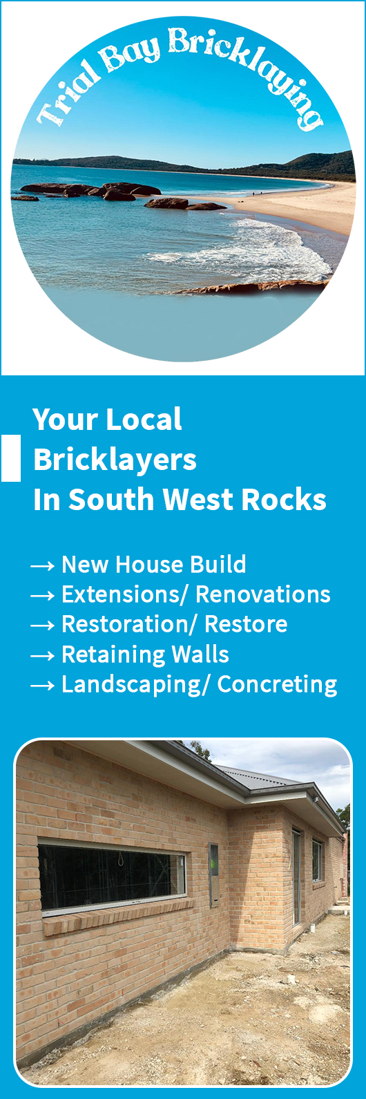 Trial Bay Bricklaying