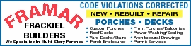 Frackiel Builders Framar Porches and Decks logo