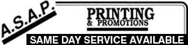A S A P Printing & Promotions logo