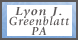 Greenblatt, Lyon J PA logo