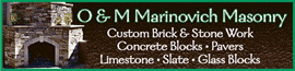 O & M Marinovich Masonry Inc. logo