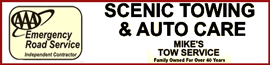 Scenic/Mike's Towing & Auto Care logo