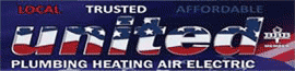 United Plumbing Heating Air & Electric logo