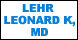 Lehr, Leonard K, Md - Leonard K Lehr Inc - Sacramento, CA