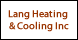 Lang Heating & Cooling Inc - Webster, NY