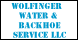 Wolfinger Water & Backhoe Svc - Kaukauna, WI