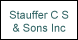 C S Stauffer & Sons Inc - New Holland, PA