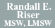 Randall E Riser Msw Lmsw - Marshall, MI