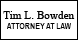 Tim L. Bowden Attorney at Law - Goodlettsville, TN