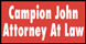 Campion John Attorney At Law
