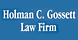 Gossett, Holman C Law Firm