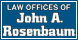 Rosenbaum, John A: John A Rosenbaum - Laguna Hills, CA