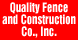 Quality Fence and Construction Co Inc - North Little Rock, AR