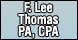 Thomas, F Lee CPA Pa - Hendersonville, NC