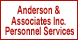 Anderson & Assoc Personnel Svc - Chico, CA