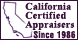 California Certified Appraiser - Tustin, CA