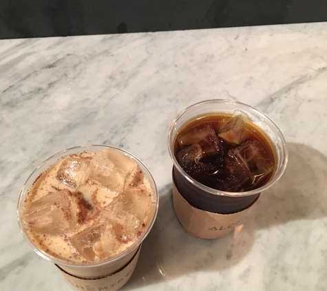 Alchemist Coffee Project - Los Angeles, CA. Iced Spanish Latte and Cold Brew