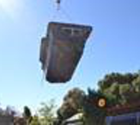 AGL & Son Crane Hire - Edinburgh, SA. Craning Pool Into Backyard