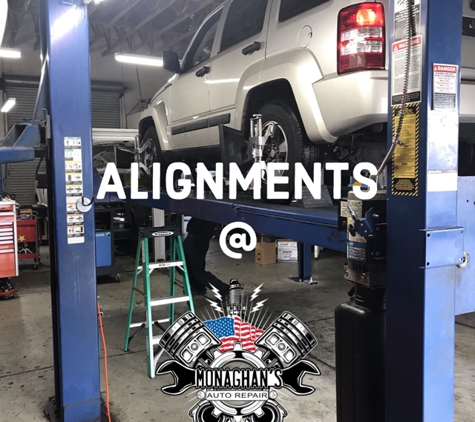Monaghan's Auto Repair - Las Vegas, NV. Having to steer at a weird angle to drive straight? Go to Monaghan's Auto Repair and we'll take care of you! Please call us at 702-906-2444