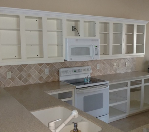 A & G Painting Services - Sarasota, FL. Kitchen cabinets ready to be painted