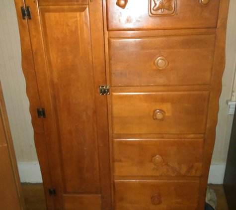 Crompton Collective - Worcester, MA. Very old dresser with a maple leaf carved into the top draw hoping you could tell me if it was worth anything