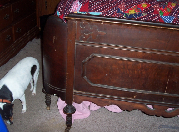 Alford Avenue Antiques & Vintage Furniture and Estate Sales - Hoover, AL. Left Side Rounded Footboard (Wooden Wheels)