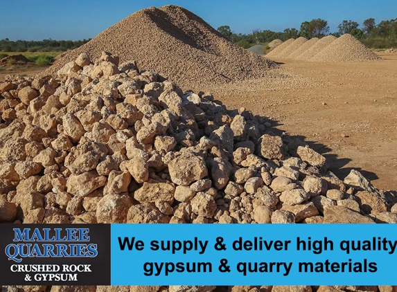 Mallee Quarries Pty Ltd - Merbein South, VIC. We Supply & Deliver High Quality Gypsum & Quarry Materials
