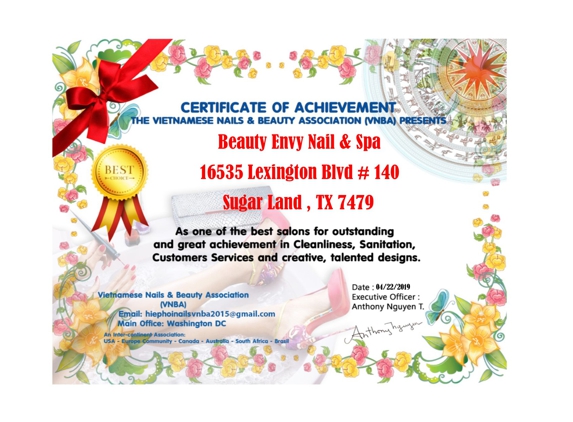 Beauty Envy Nail & Spa - Sugar Land, TX