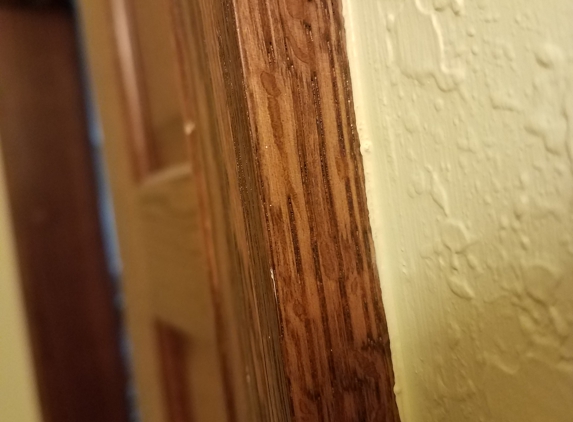 Lemel Homes Inc - Milwaukee, WI. Refused to remove trim to get a clean finish. A soppy paint job is what they are happy to leave a customer with.