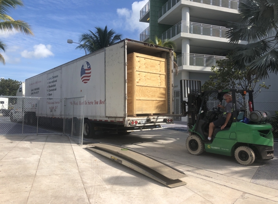 American Star Movers - Hollywood, FL. Doing the delivery for Marlins Stadium!