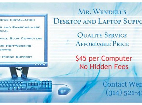 Mr. Wendell's Desktop and Laptop Support - Saint Louis, MO