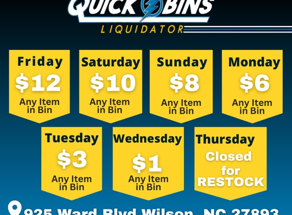 Quickbins Liquidators - Wilson, NC