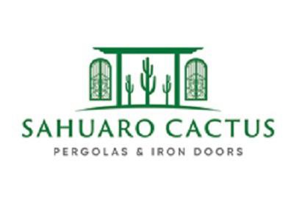 Sahauro Cactus Pergola and Iron Doors