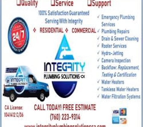 Integrity Plumbing Solutions - Palm Desert, CA