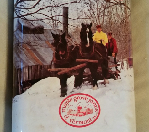 Maple Grove Farms Of Vermont - Saint Johnsbury, VT. Whould like too know if its still good too eat. Never been opened. Grandma passed away while back. I got it.