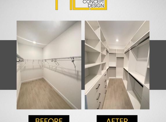 New Concept Design - Custom Closets and Storage Solutions - Orlando, FL. Closet improvpemt