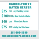 Plumber Mission Bend TX - Water Heaters