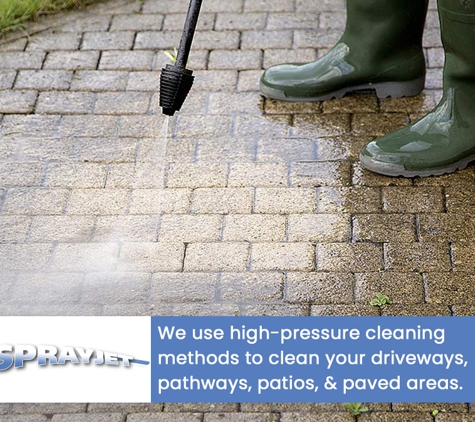 Sprayjet Cleaning Services - Hume, ACT. We use high-pressure cleaning methods to clean your driveways, pathways, patios, & paved areas.